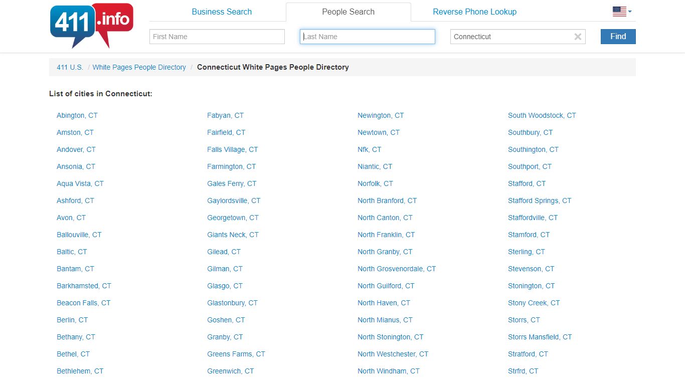 Connecticut White Pages People Directory - 411.info™